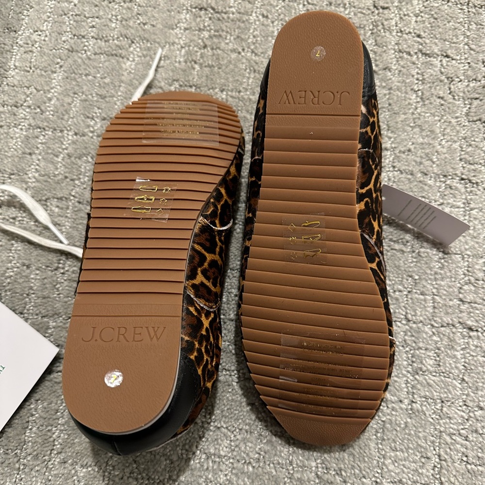 NEW J. Crew Rec sneakers in leopard-print calf hair, 7 - Picture 3 of 4